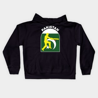 Pakistan Cricket Batsman Pakistan Flag Kids Hoodie